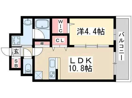 スプランディッド新大阪8(1LDK/2階)の間取り写真