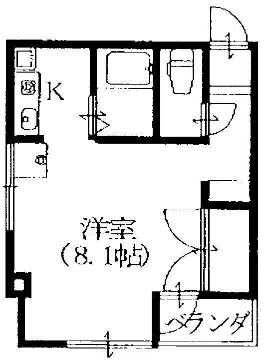 PRIMROSE(ワンルーム/3階)の間取り写真