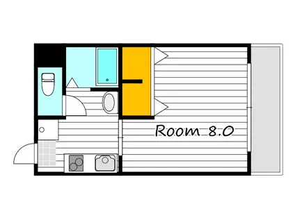 グレースシャトル本町D棟(1K/1階)の間取り写真