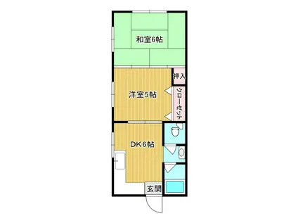 ニュー京阪マンション(2DK/3階)の間取り写真