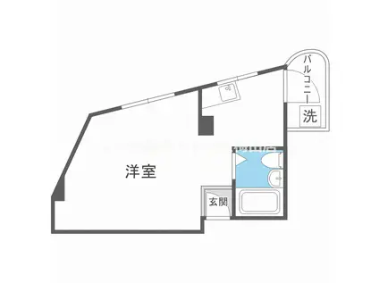 アパートメント淀川(ワンルーム/2階)の間取り写真