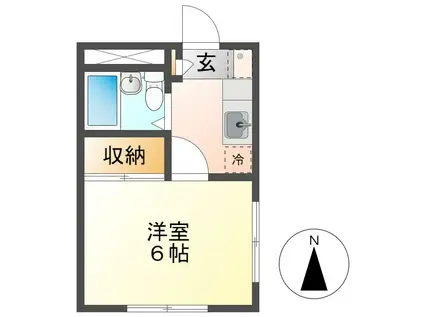 本町ハイツ(1K/3階)の間取り写真