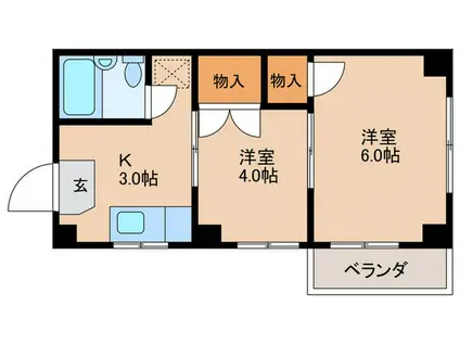 ノーブル星野(2K/5階)の間取り写真