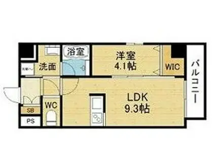 エールグラン吹田片山町(1LDK/5階)の間取り写真