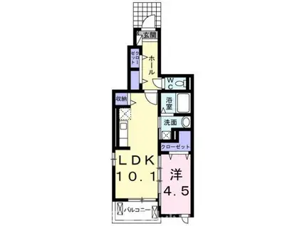 MODESSA Y&I(1LDK/1階)の間取り写真