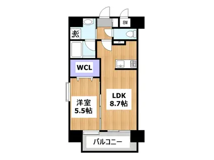 TYレジデンスII(1LDK/6階)の間取り写真