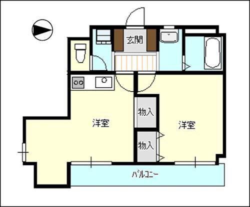 エール21松本(1LDK/2階)の間取り写真