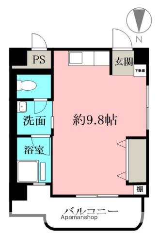 キャッスル上大岡(ワンルーム/3階)の間取り写真