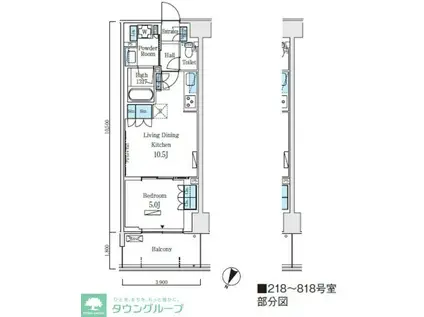 ロイヤルパークス赤羽ノース(1LDK/3階)の間取り写真