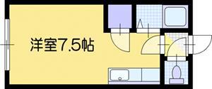 リベルタ文京台(ワンルーム/2階)の間取り写真