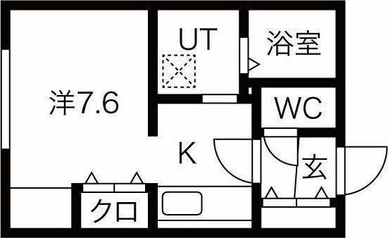 BLOSSOM中島公園(1K/4階)の間取り写真