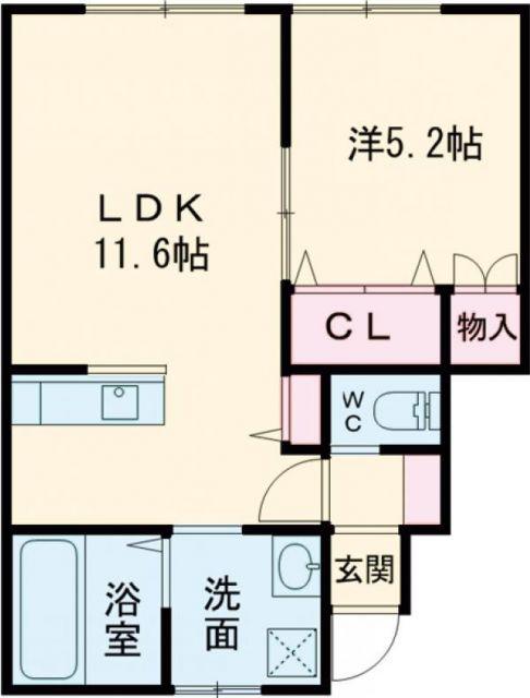 ラインサイドコーポ(1LDK/1階)の間取り写真