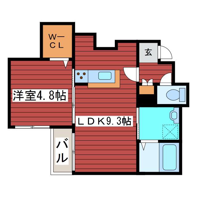 A BOND月寒T・H(1LDK/1階)の間取り写真