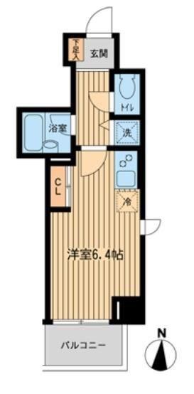 ジョイシティ住吉2(ワンルーム/6階)の間取り写真
