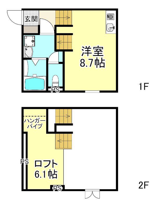 KALOT LIL(ワンルーム/2階)の間取り写真