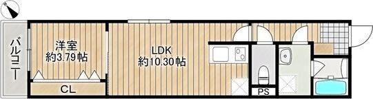 NEXRISE 日の出(1LDK/3階)の間取り写真