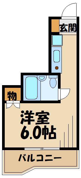 サァラ府中(ワンルーム/1階)の間取り写真