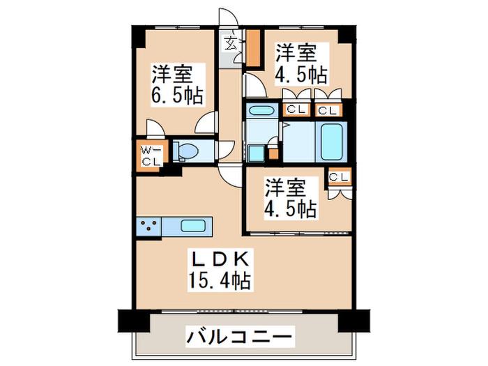 サムティレジデンス藤が丘(3LDK/3階)の間取り写真