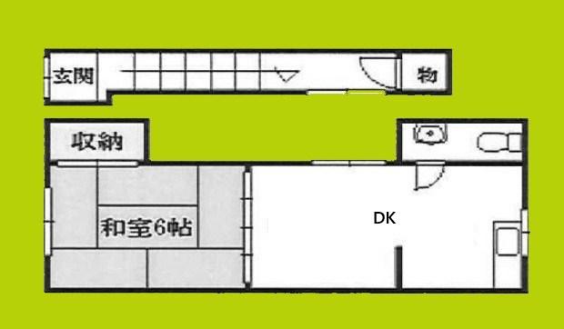 水野文化(1DK/2階)の間取り写真