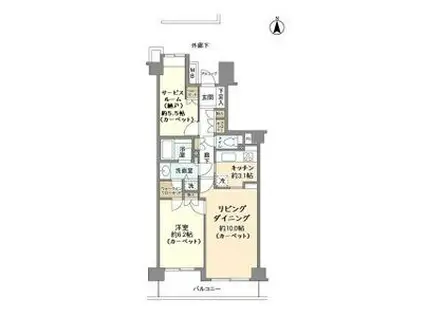 パークハイム雪が谷(1SLDK/4階)の間取り写真