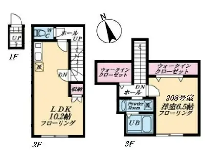 マイレジデンス鷺宮(1LDK/2階)の間取り写真