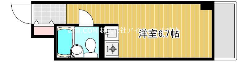 朝日プラザ緑橋II(ワンルーム/2階)の間取り写真
