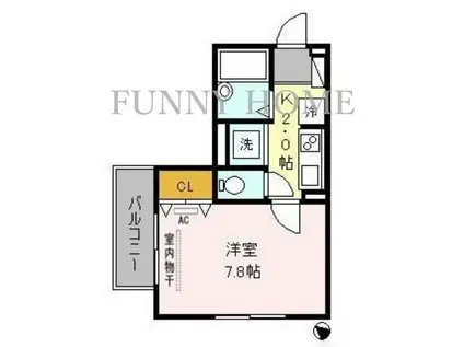 カサ モラーダ(1K/3階)の間取り写真