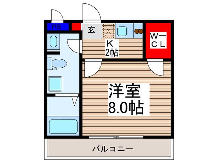 フジスタみずほ台(1K/2階)の間取り写真
