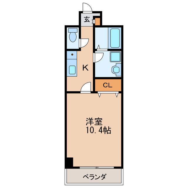 M-STAGEAOI(1K/6階)の間取り写真