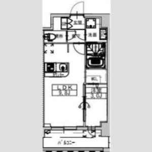ALIVISドーム前(1LDK/11階)の間取り写真