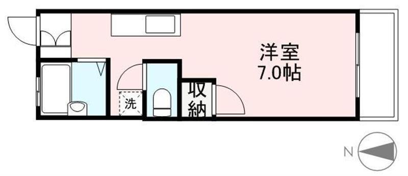 CALVERT水道橋(1K/3階)の間取り写真