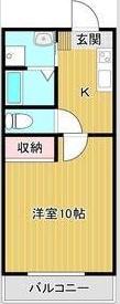 ア・ラ・モードI(1K/1階)の間取り写真