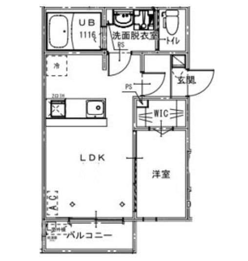 KEIAI RESIDENCE せんげん台VII(1LDK/2階)の間取り写真