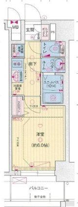 プレサンス名古屋ルーカス(1K/5階)の間取り写真