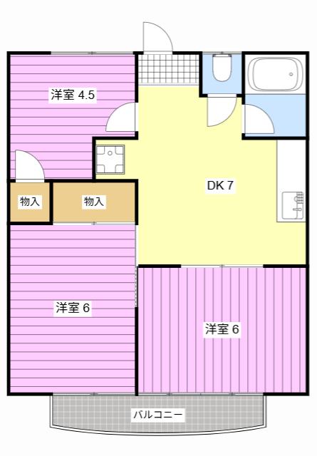 メゾン小池(3DK/1階)の間取り写真