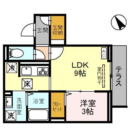 D-SERENO志木幸町(1LDK/1階)の間取り写真