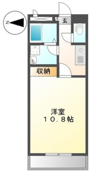 ビオス北朝霞(1K/5階)の間取り写真