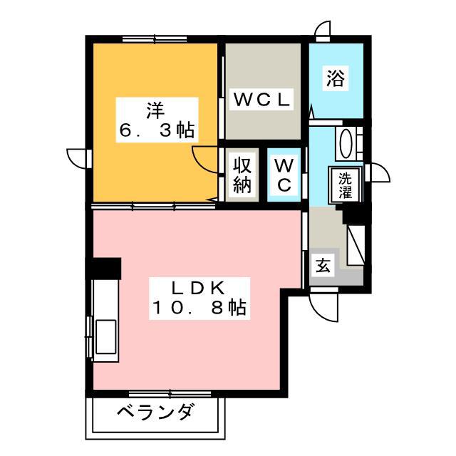 ベイ鶴見中央(1LDK/3階)の間取り写真