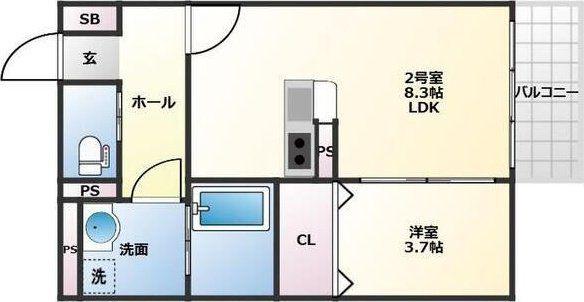 ALLIER PARK 上杉北(1LDK/3階)の間取り写真