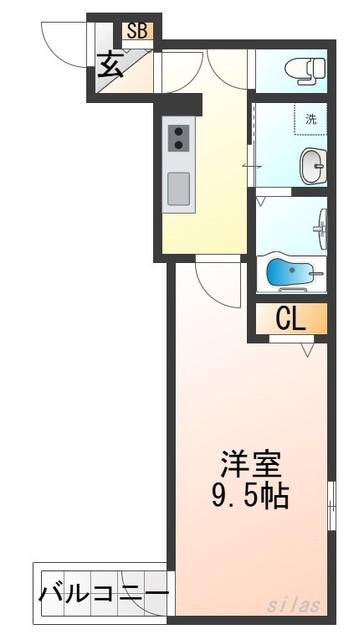 F ASECIA SOMNUS(1K/3階)の間取り写真