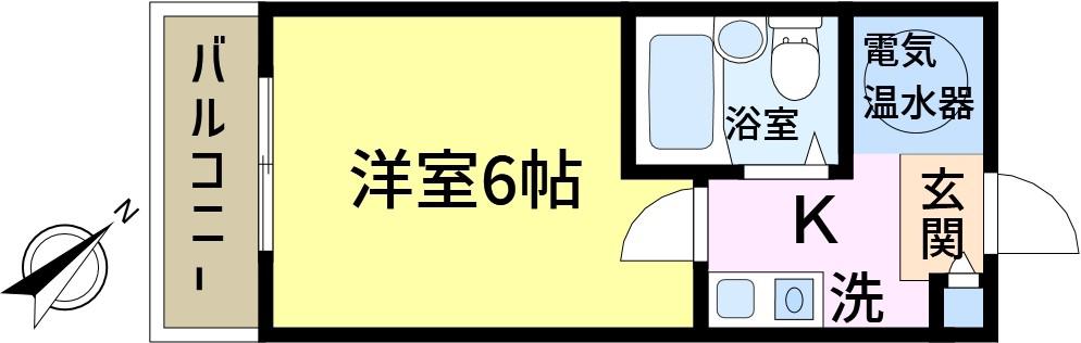 セントヒルズ小岩(1K/1階)の間取り写真