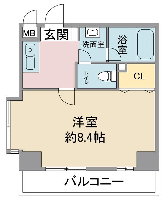 エクセレント(1K/5階)の間取り写真