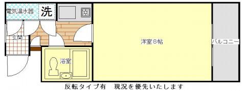 マンションステップ(1K/2階)の間取り写真