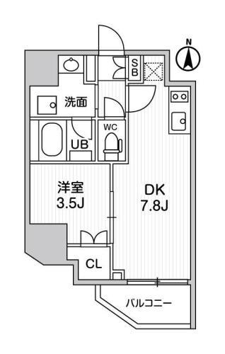 ALTERNA KAMEIDO III(1LDK/2階)の間取り写真