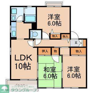 グランデージ(3LDK/2階)の間取り写真