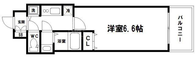 LC本町(1K/3階)の間取り写真