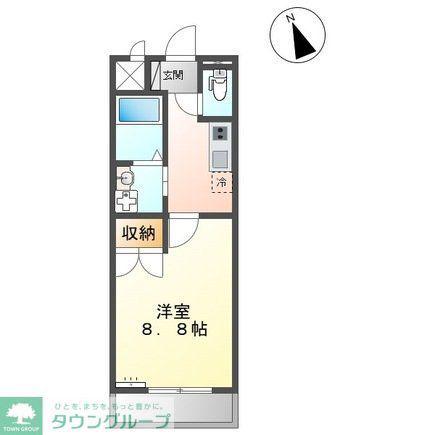 ワイズ パラシオン(1K/1階)の間取り写真