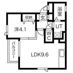 LIBRA(1LDK/1階)の間取り写真