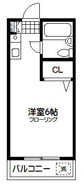 第11安藤マンション(1K/1階)の間取り写真