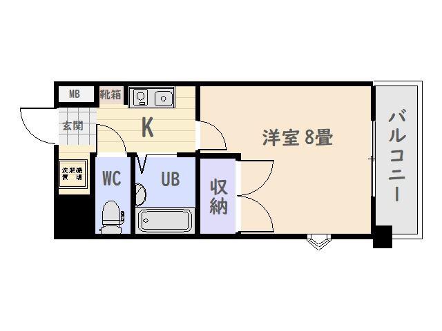 サンモール中央(1K/3階)の間取り写真